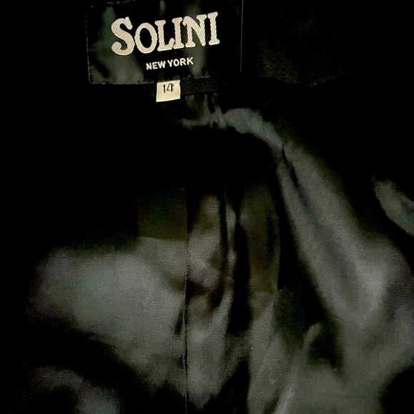 Solini of New York black polyester pant suit - Picture 1 of 7